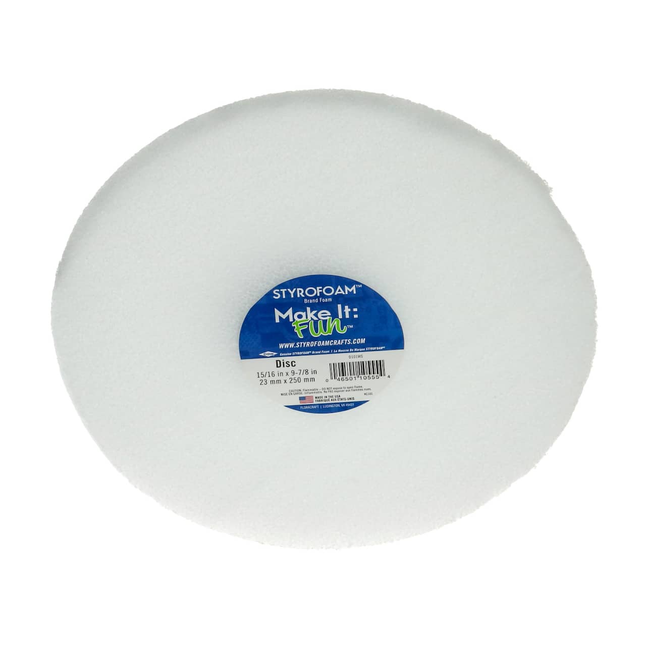 FloraCraft® Styrofoam™ Disc, 10 x 1